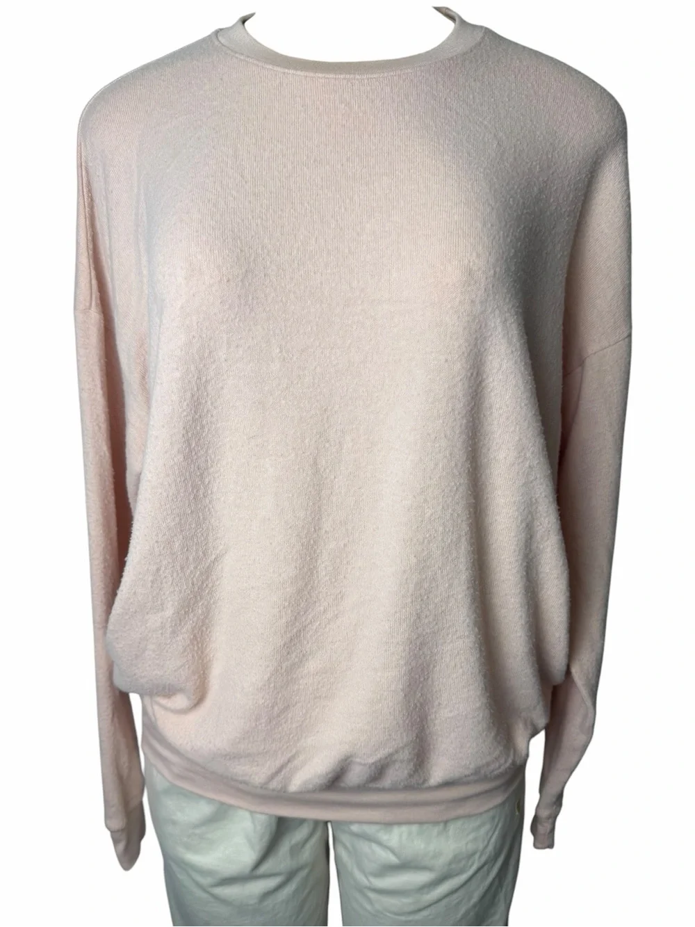 ALO Yoga Soho Pullover-light pink-size XS
